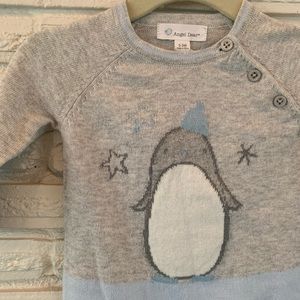 Angel Dear Winter Penguin Coverall Sz 0-3 mo